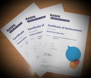 RoSPA Advanced Driving Certificates
